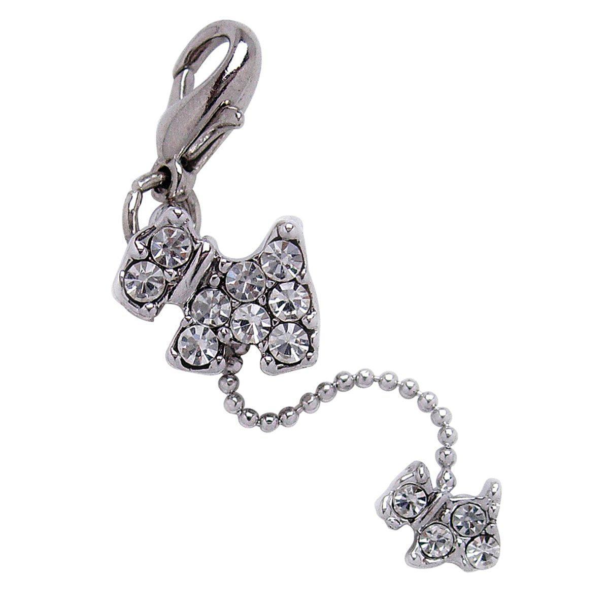 Dog And Puppy Clear Dog Collar Charm