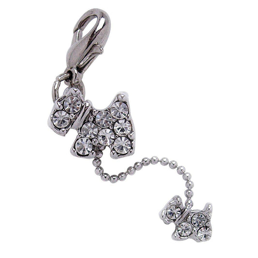 Dog And Puppy Clear Dog Collar Charm